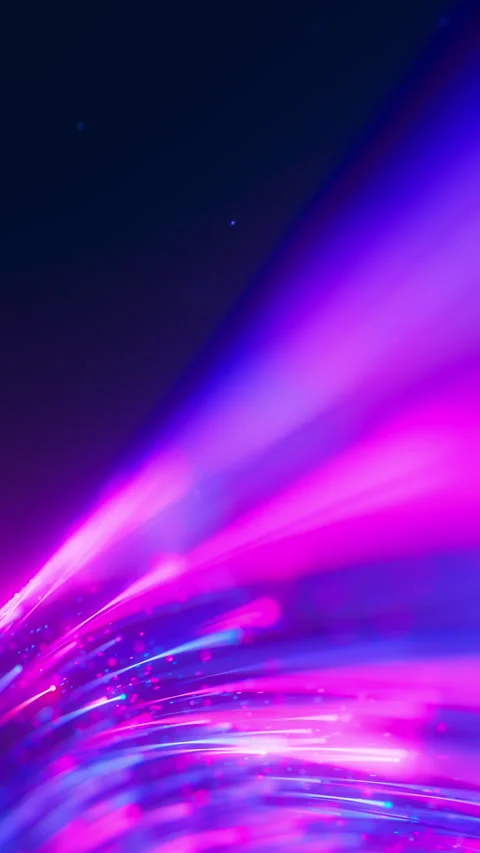 Extreme closeup of neon line flow carrying big data at light speed. Digital data Stock Footage 347318058