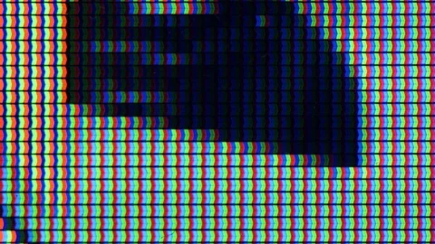 Extreme Closeup Of Pixels With Moving Pointer Stock Footage 77007300