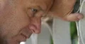 Extreme Closeup Sad Man Portrait Staying Disappointed Hopeless and Worried 4k or 4k+ Resolution