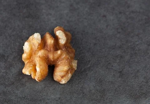Extreme closeup of walnut Stock Photos