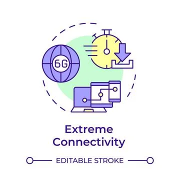 Extreme connectivity multi color concept icon Stock Illustration