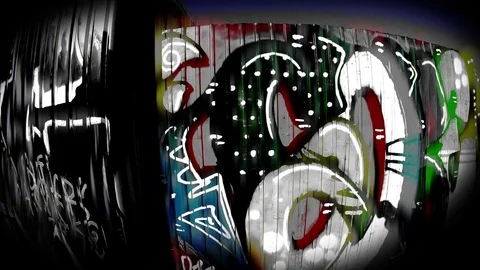 Extreme Dark Acid Graffiti Stock-Footage 72092641