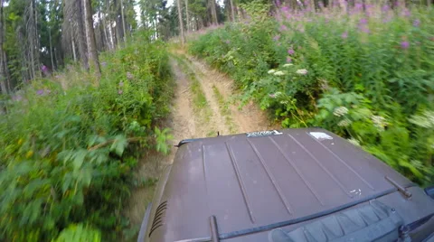 Extreme driving through bad road in the mountains Stock Footage 61262980