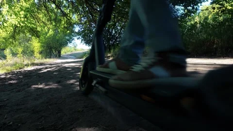 Extreme electric scooter Stock Footage 282094518