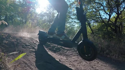 Extreme electric scooter Stock Footage 282094874