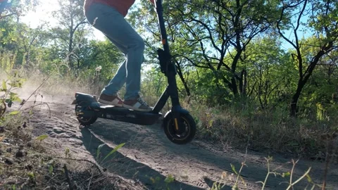 Extreme electric scooter Stock Footage 282095253