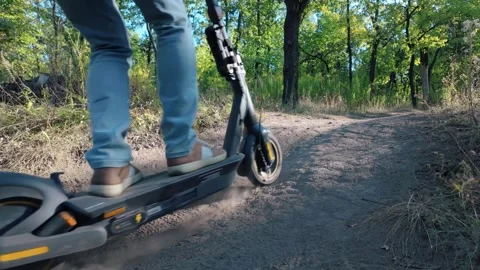 Extreme electric scooter Stock Footage 282095698
