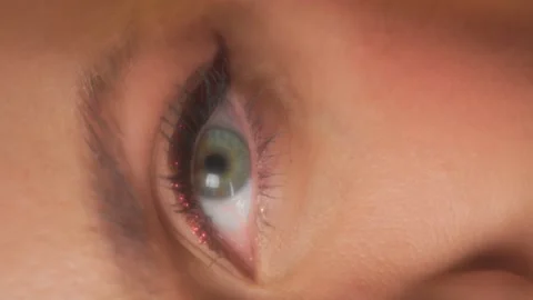 Extreme Eyes with Make UP Close Up Stock Footage 237022854
