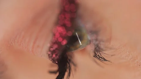 Extreme Eyes with Make UP Close Up Stock Footage 237027875