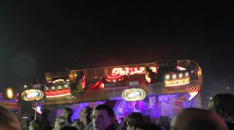 Extreme fairground ride 7 Stock Footage 10688501