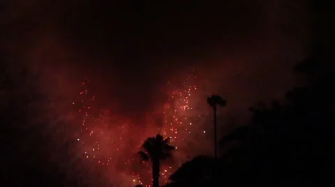 Extreme Fireworks Stock Footage 52704478