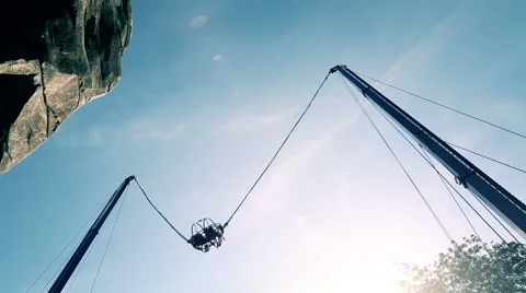 The extreme flying attraction Stock Footage 47069697
