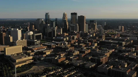 Extreme high angle view of Minneapolis Minnesota aerial Video stock 94837207