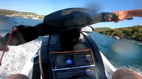 Extreme Jet Ski Ride on the Open Sea Stock Footage 309311151