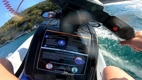 Extreme Jet Ski Ride on the Open Sea Stock Footage 309311322
