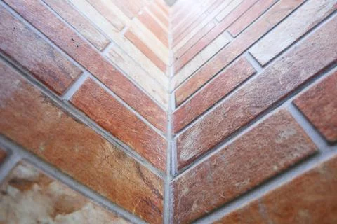 Extreme low-angle perspective looking straight up an inside corner of an or.. Stock Photos