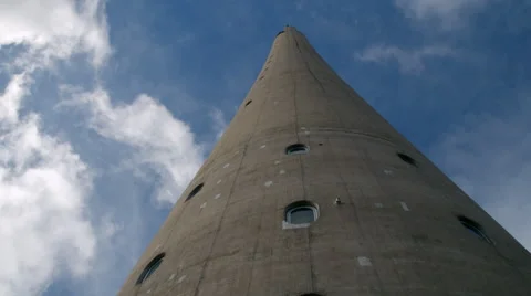 Extreme Low Angle Timelapse of Clouds Over Northampton Lift Tower Stock Footage 61484319