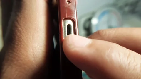 Extreme Macro Close Up of Android Smartphone Micro USB Port Stockbeeldmateriaal 341370994