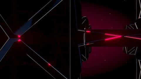 Extreme macro close-up of glowing red laser seams connecting glass, 4K 스톡 동영상 336779782
