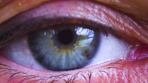 Extreme macro close up of human eye iris 4K Stock Footage 133998662