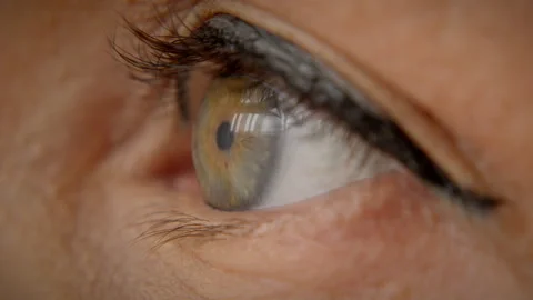 Extreme Macro Close-Up of Human Eye with Detailed Iris and Pupil Stock Footage 336722148