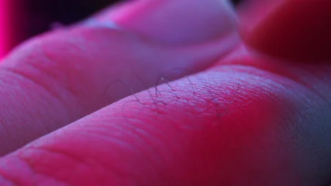 Extreme macro close up of human skin texture Stock Footage 155332299
