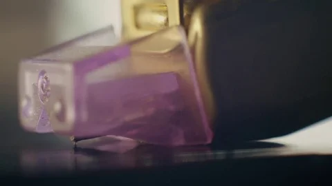 Extreme Macro Close Up Vinyl Record Player Needle Stock Footage 82170487