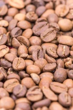 Extreme macro coffee beans background Stock Photos