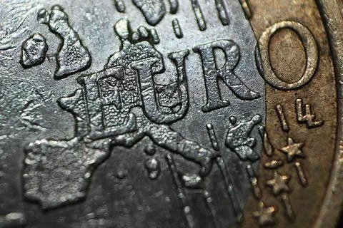 Extreme macro euro Stock-Illustration