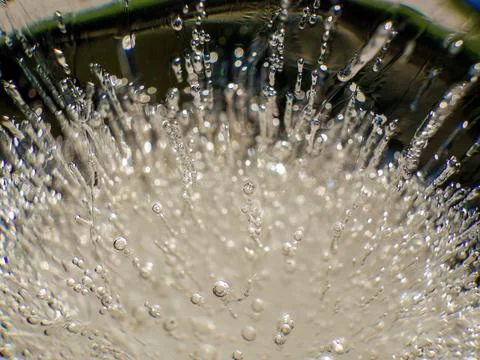 Extreme macro photography of the internal structure and air bubbles of an ice Foto stock