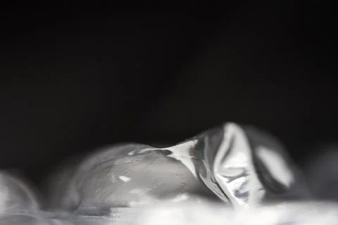Extreme macro of plastic bubble wrap texture Foto stock