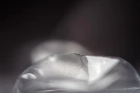 Extreme macro of plastic bubble wrap texture Foto stock