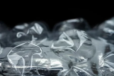 Extreme macro of plastic bubble wrap texture Foto stock
