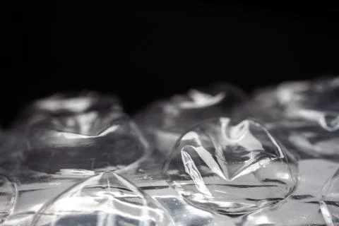Extreme macro of plastic bubble wrap texture Foto stock