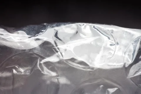 Extreme macro of plastic bubble wrap texture Foto stock