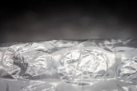 Extreme macro of plastic bubble wrap texture Stock Photos