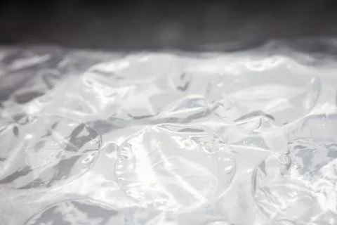 Extreme macro of plastic bubble wrap texture Stock Photos