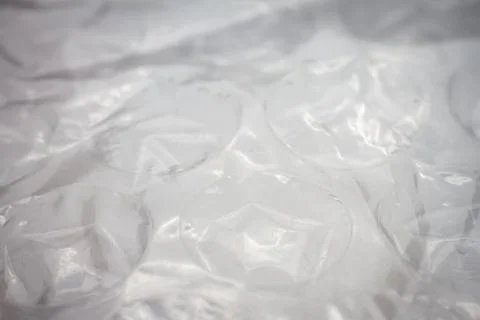 Extreme macro of plastic bubble wrap texture Stock Photos
