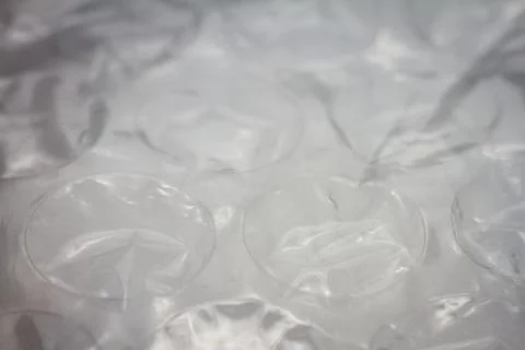 Extreme macro of plastic bubble wrap texture Stock Photos