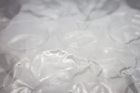 Extreme macro of plastic bubble wrap texture Stock Photos