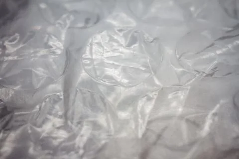 Extreme macro of plastic bubble wrap texture Stock Photos