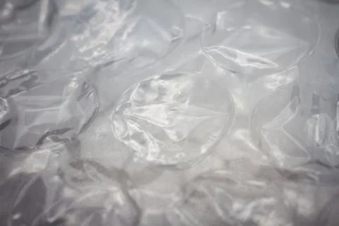 Extreme macro of plastic bubble wrap texture Foto stock