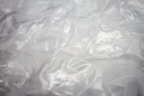 Extreme macro of plastic bubble wrap texture Foto stock