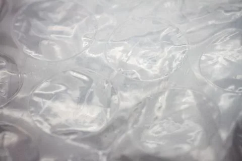 Extreme macro of plastic bubble wrap texture Foto stock