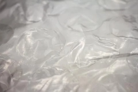 Extreme macro of plastic bubble wrap texture Foto stock