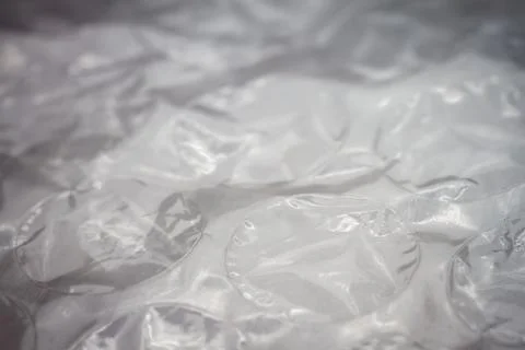 Extreme macro of plastic bubble wrap texture Foto stock