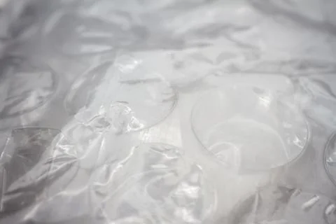 Extreme macro of plastic bubble wrap texture Stock Photos
