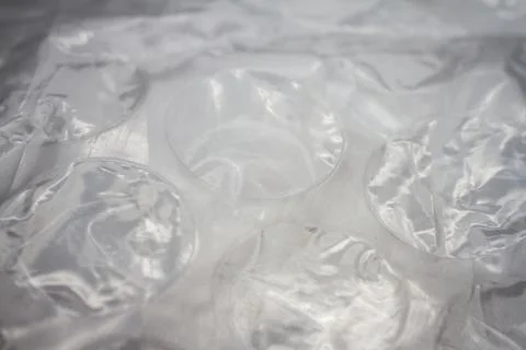 Extreme macro of plastic bubble wrap texture Stock Photos