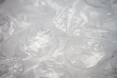 Extreme macro of plastic bubble wrap texture Stock Photos