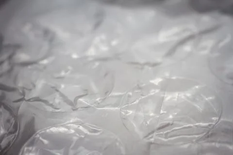 Extreme macro of plastic bubble wrap texture Stock Photos
